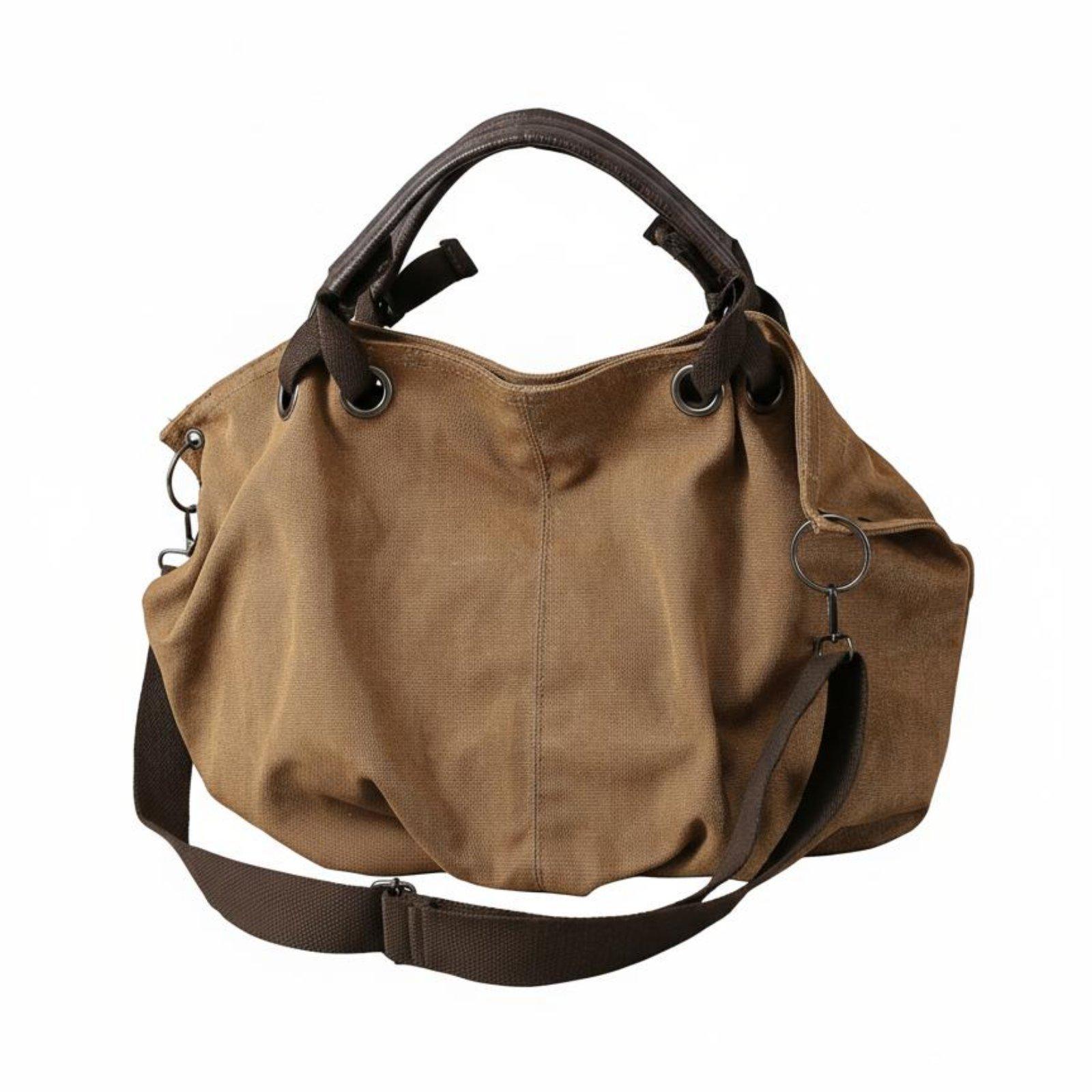 Women Bags For Office Use - Canvas Carryall Vintage Workwear Oversized Crossbody