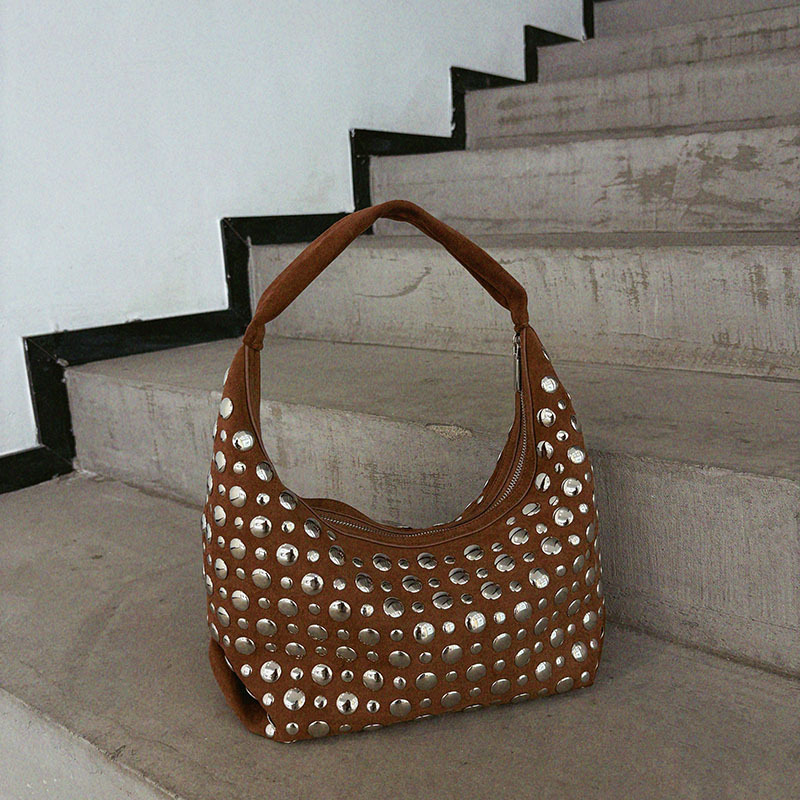 New high-end Leather Rivet Buc - Women Bags High End Brands review and price