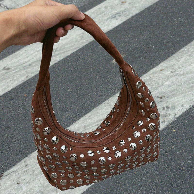 New high-end Leather Rivet Buc - Women Bags High End Brands review and price