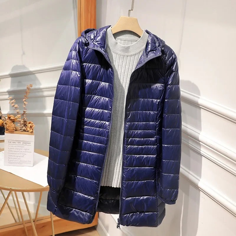 Female Long Down Jacket Light  - Women Bags White review and price