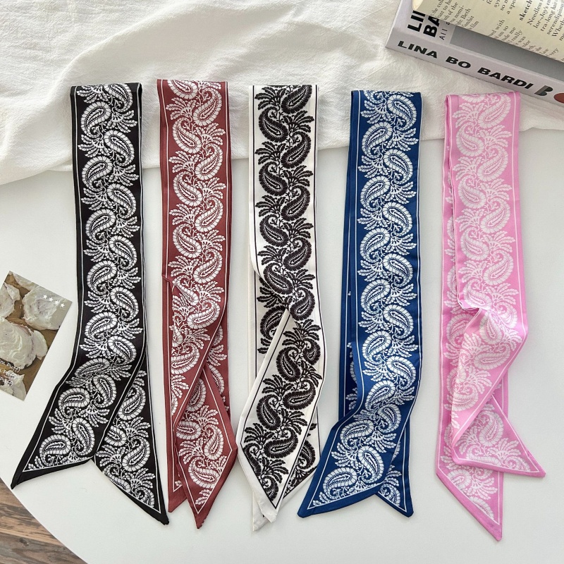 Paisley Print Satin Skinny Sca - Women Bags For Office Use review and price