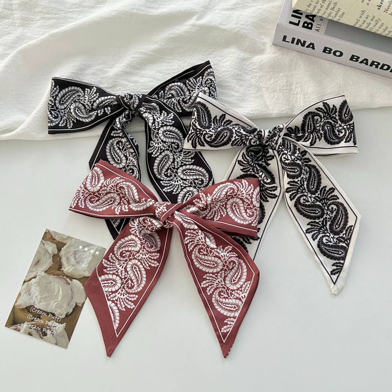 Paisley Print Satin Skinny Sca - Women Bags For Office Use review and price
