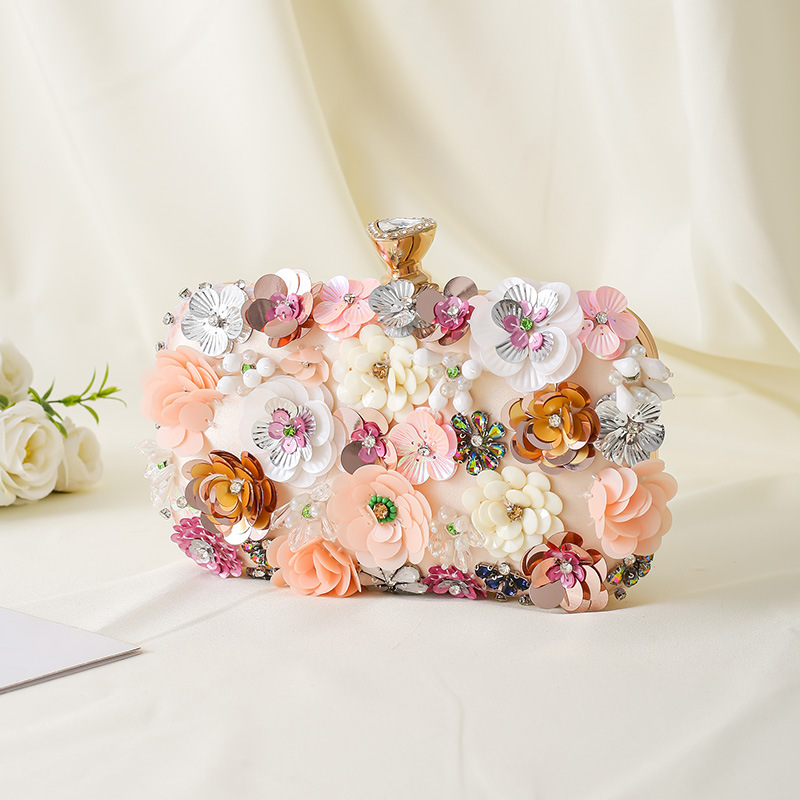 Floral Evening Dinner Handbag  - Evening Bag Beaded review and price