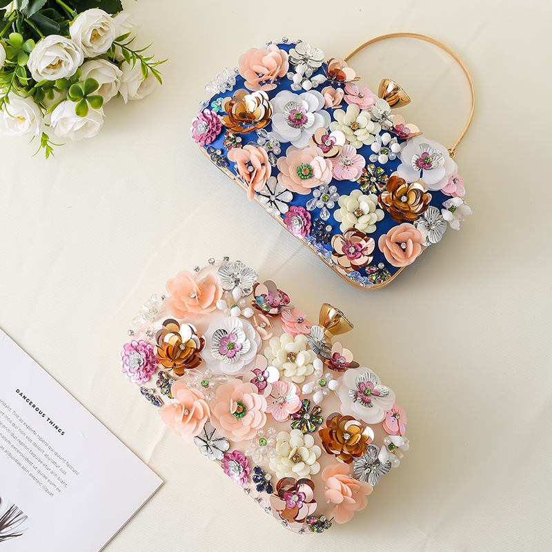 Floral Evening Dinner Handbag  - Evening Bag Beaded review and price