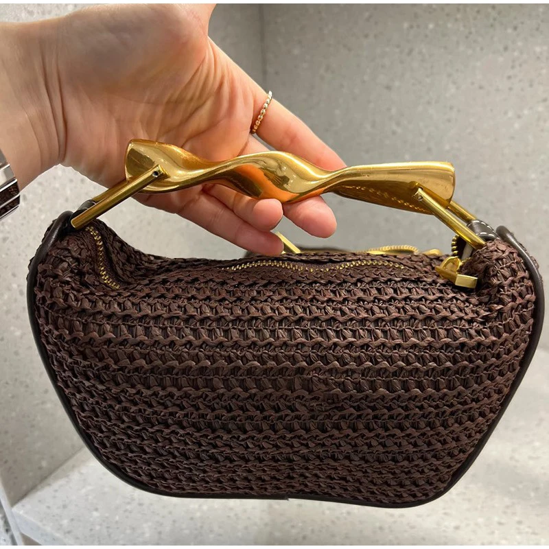 Gold Handle Brand Handwoven Ha - Women Bags High End Brands review and price
