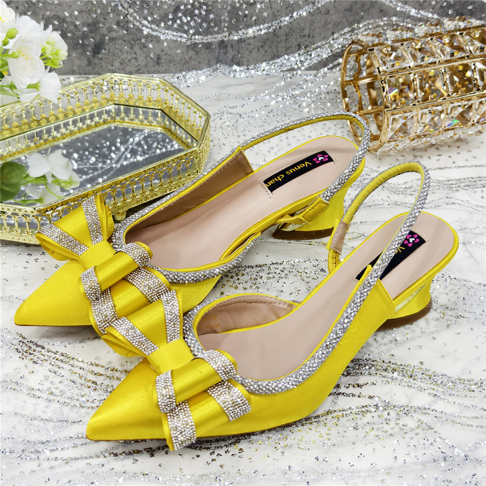 Elegant Yellow Satin Rhineston - Women Bags For Wedding review and price