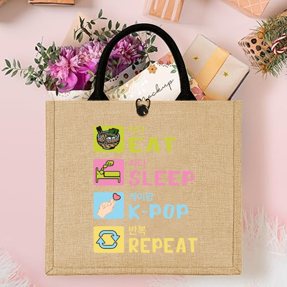 Korean Style Funny Printed Hem - Women Bags Jute review and price