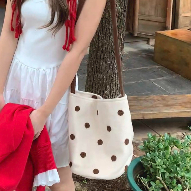 Woolen Polka Dot Bucket Bags f - Women'S Bags New Look review and price