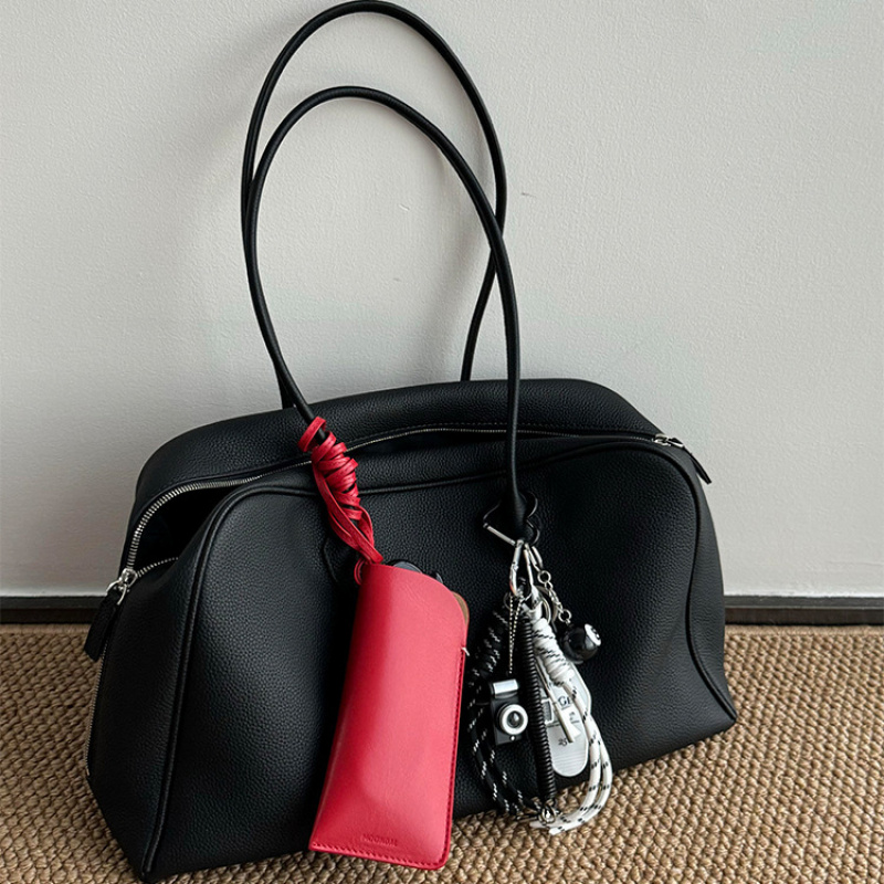 Black Soft Leather Boston Tote - Women Bags 2026 Trends review and price