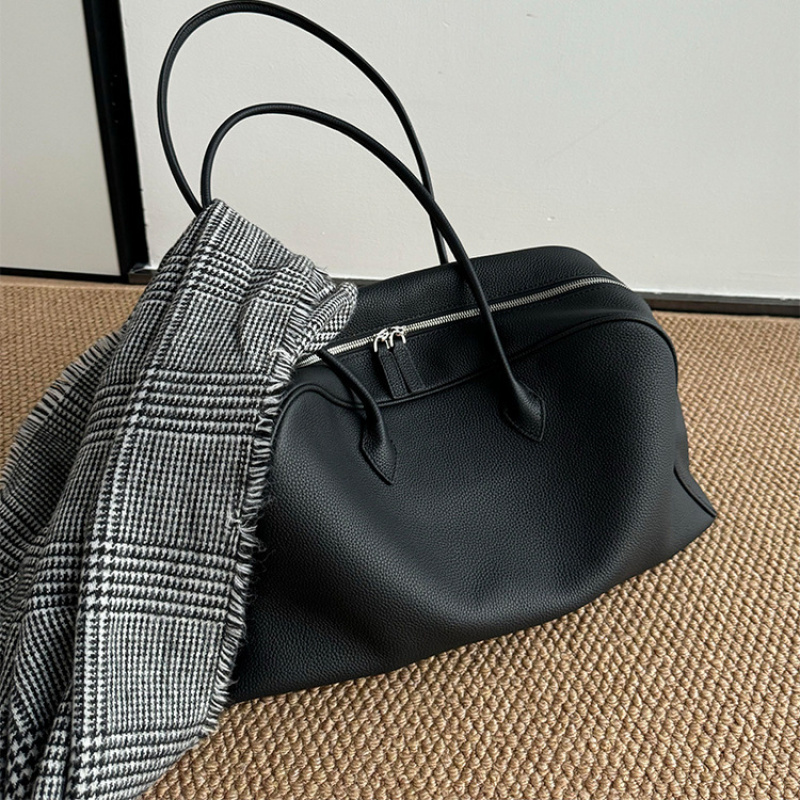 Black Soft Leather Boston Tote - Women Bags 2026 Trends review and price